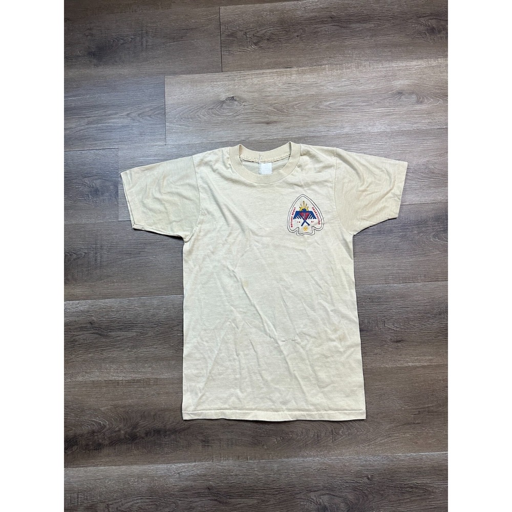 Vintage Rotary Scout Short Sleeve T-Shirt Youth S Yellow Graphic Print Logo